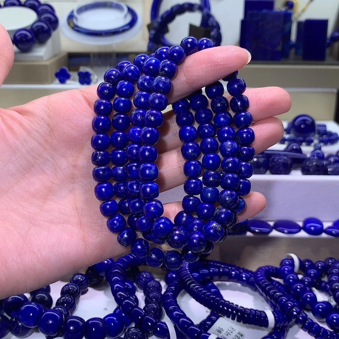 琪***宝青金石未镶嵌天然原矿老型多圈手串8m+