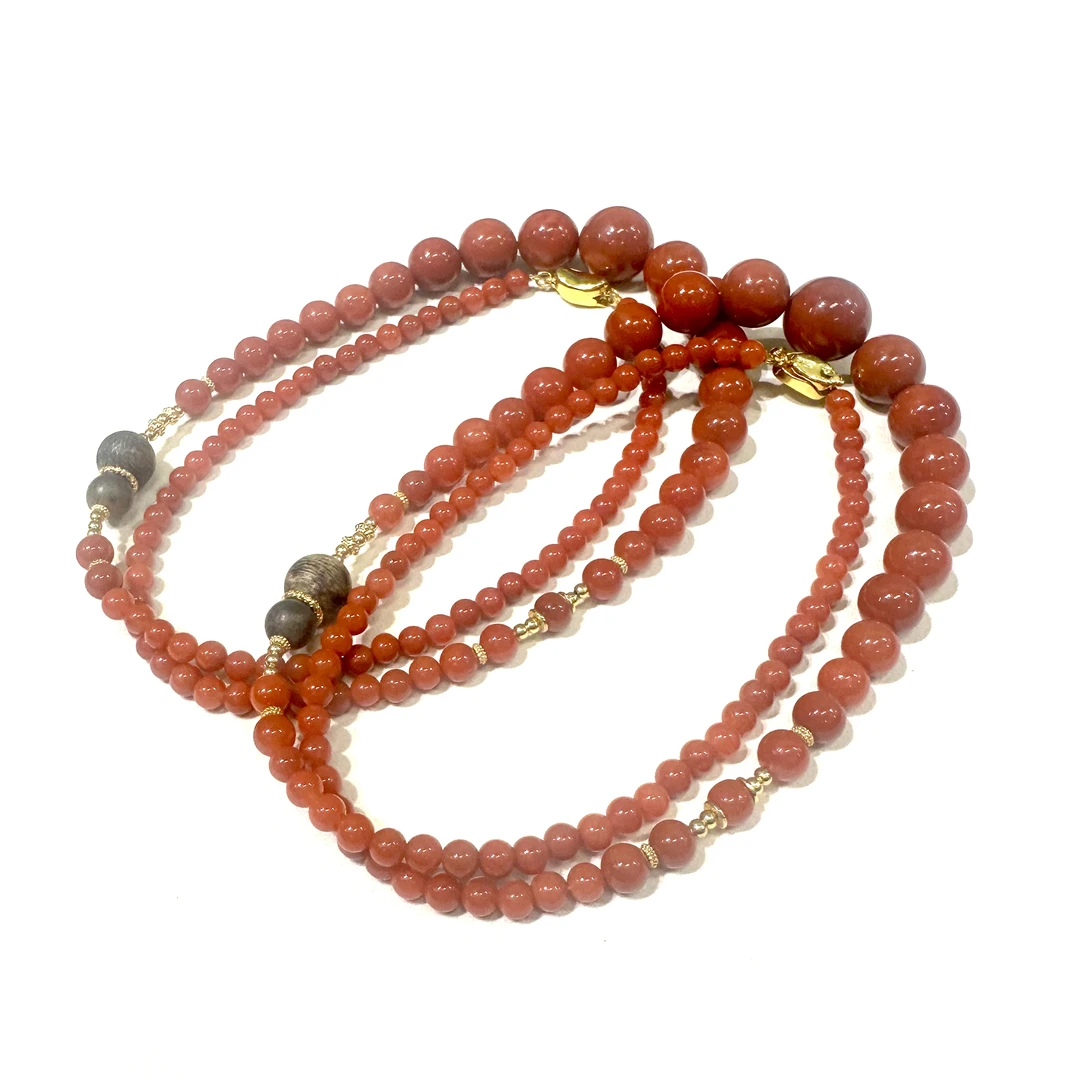 【小宝晶选】天然原创南红塔链 多样性发一件 约3-13mm 571XBLQ