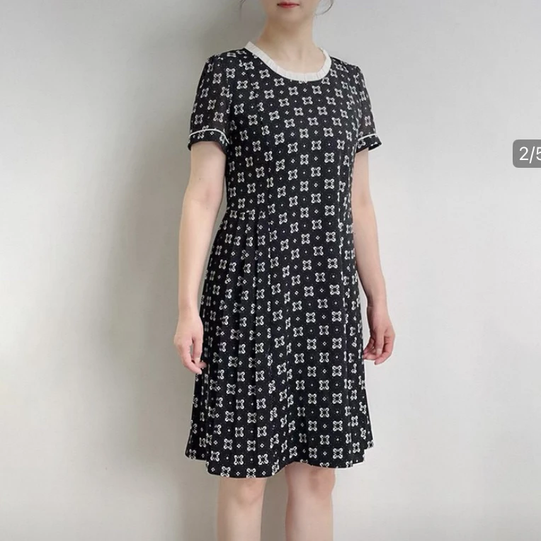 夏季新款时尚洋气宽松减龄百搭碎花连衣裙