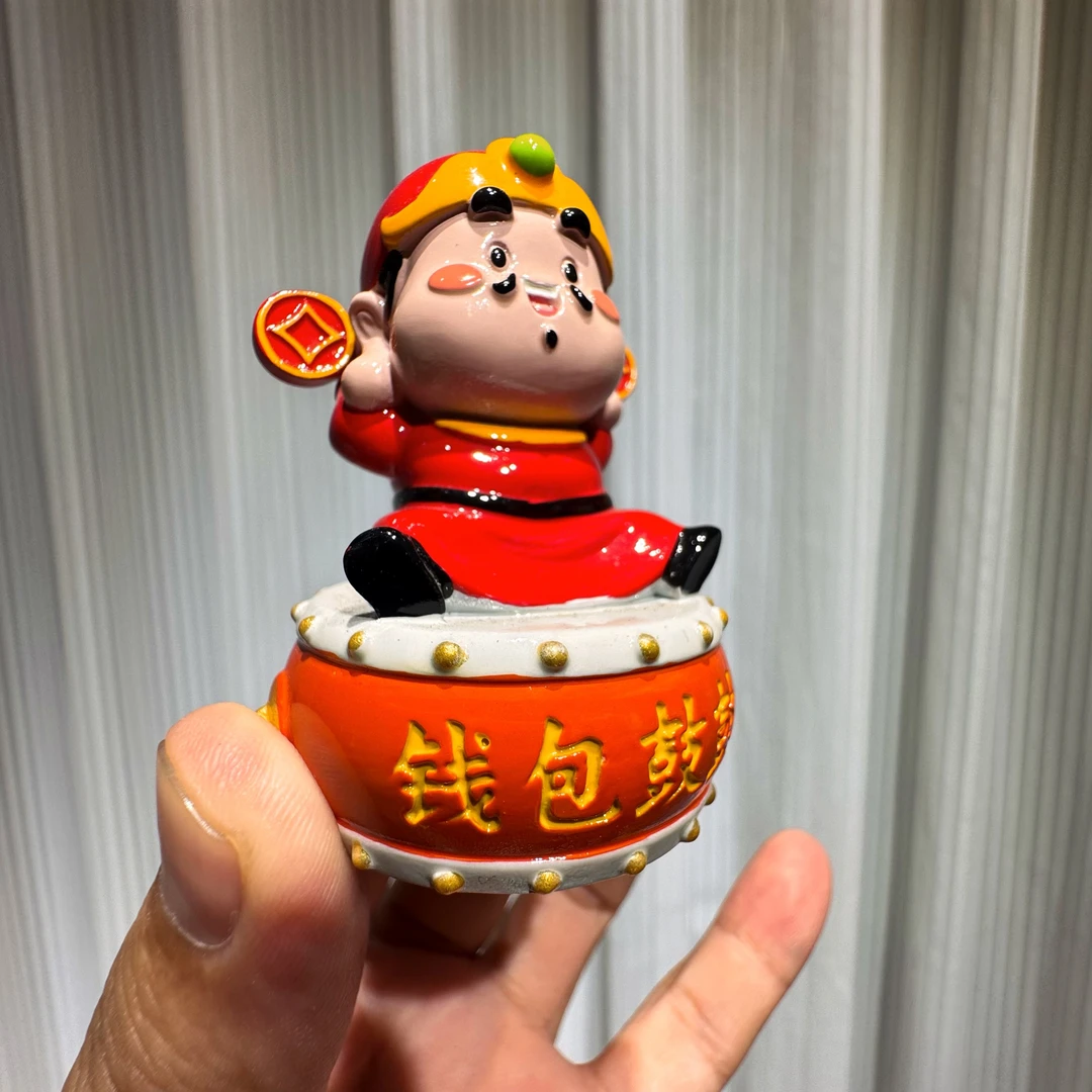 办公室桌面吉祥装饰品创意家居小摆件可爱钱包鼓鼓元宝福袋储钱罐
