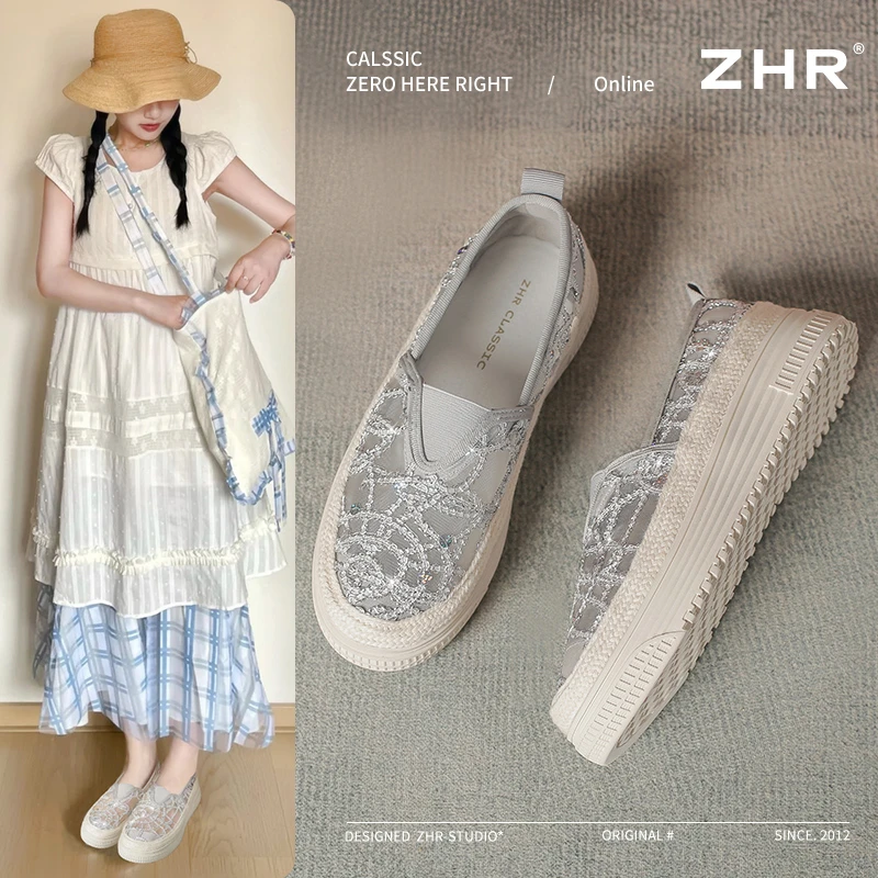 ZHR一脚蹬春夏穿搭通勤厚底单鞋夏季新款夏日渔夫鞋一秒入夏女鞋