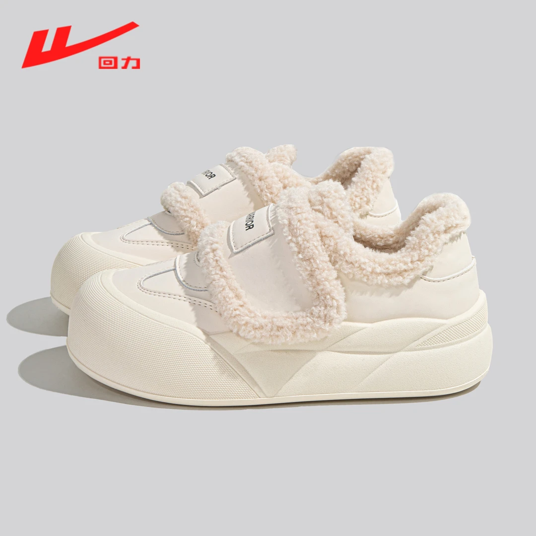 回力女鞋加绒保暖棉鞋2025冬季新款时尚潮流软底加厚雪地靴2779