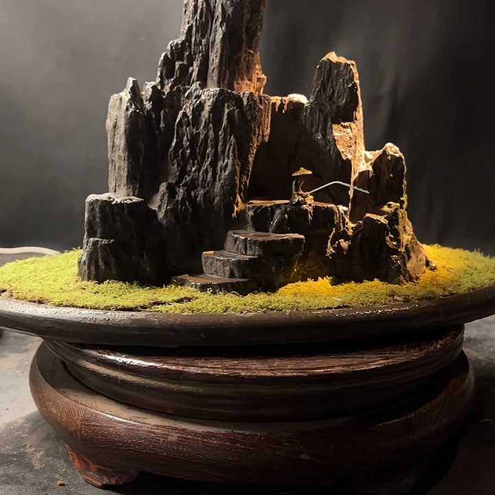 手工制作宋山石盆景008