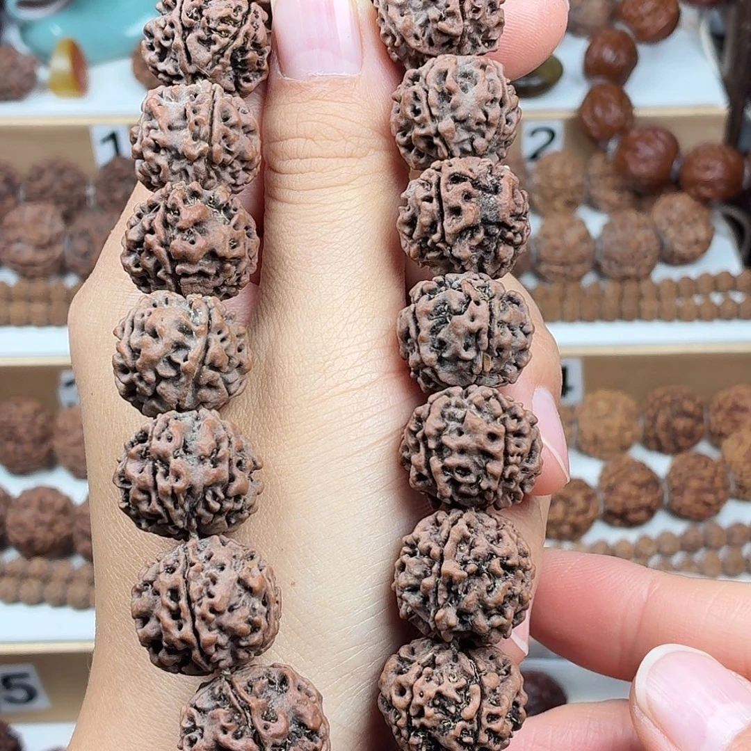 金刚菩提手串精品梅花闷墩铁籽手把件