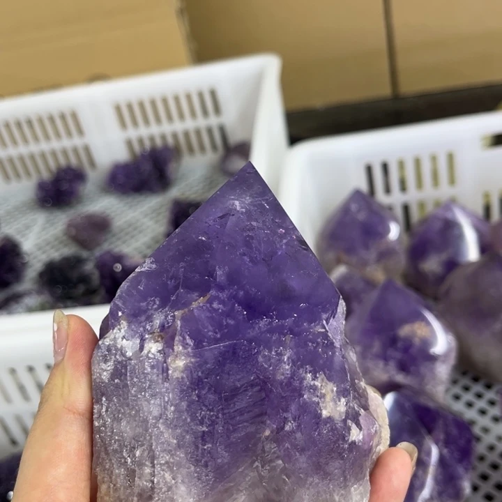 未镶嵌发饰水晶紫晶柱