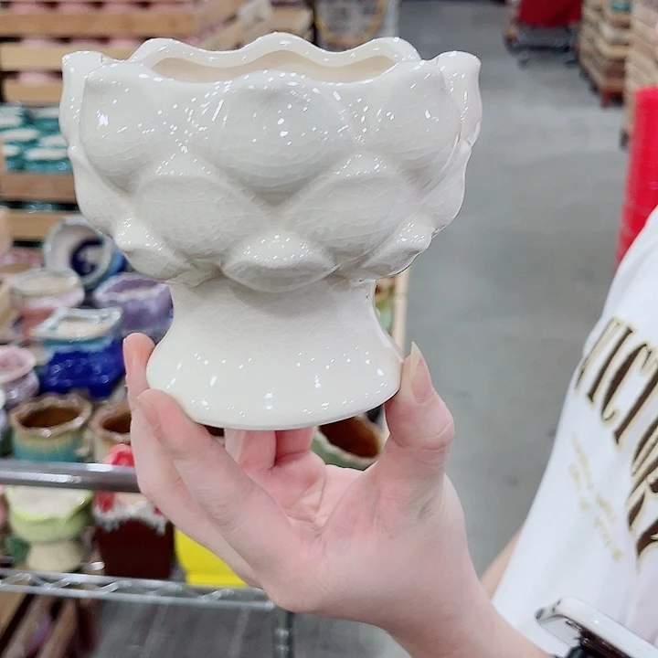 有孔，凑10元包邮陶瓷花盆发货！