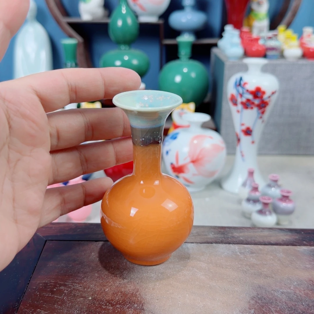 陶瓷手工小花器摆件