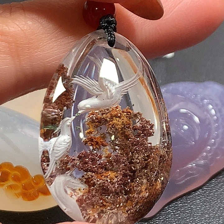 水晶吊坠(不含链)未镶嵌k***