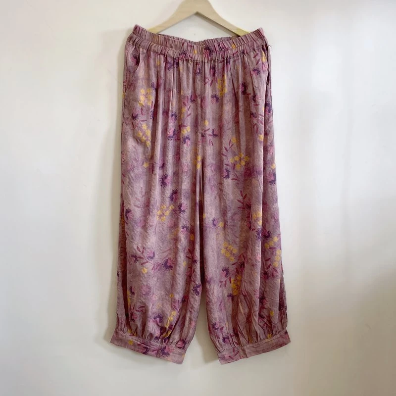 年轻中年妈妈装夏季大码显瘦遮肉潮流灯笼休闲裤2025新款YX105593