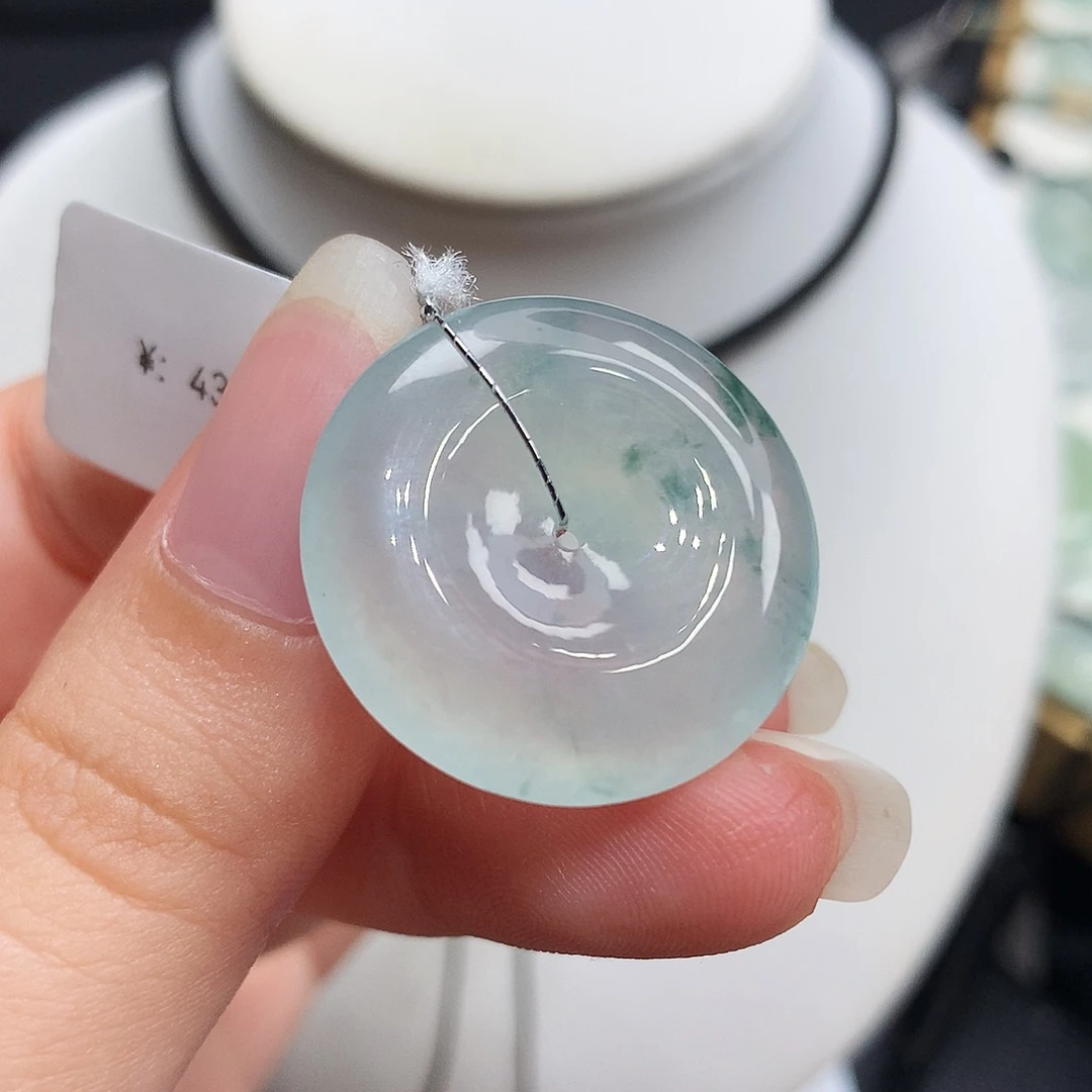 翡翠未镶嵌胸饰翡翠123，24.6/5.4