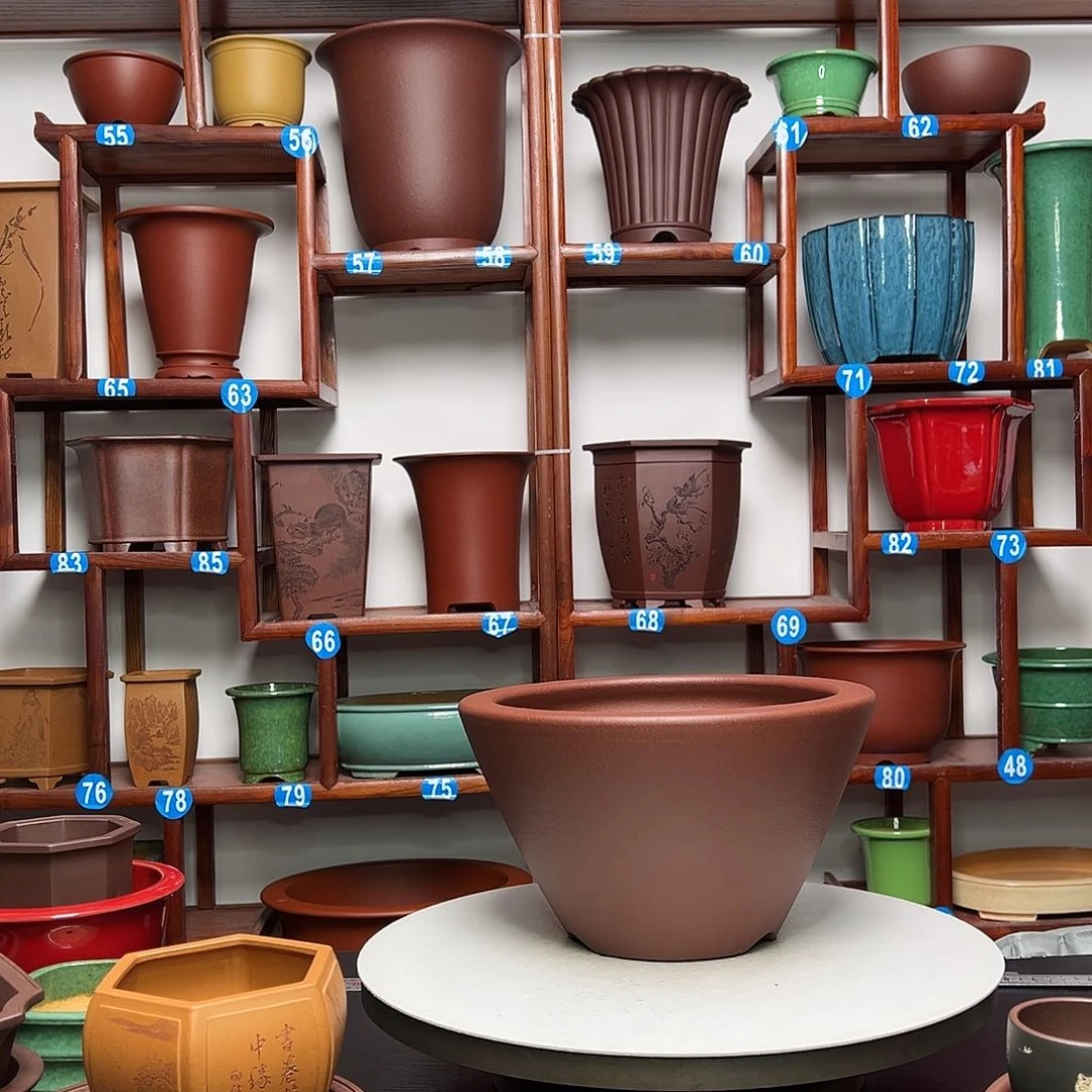 紫砂花盆为**生圆斗花盆