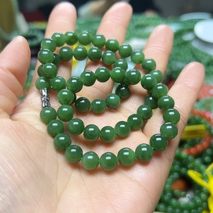 和田玉（碧玉）未镶嵌手链