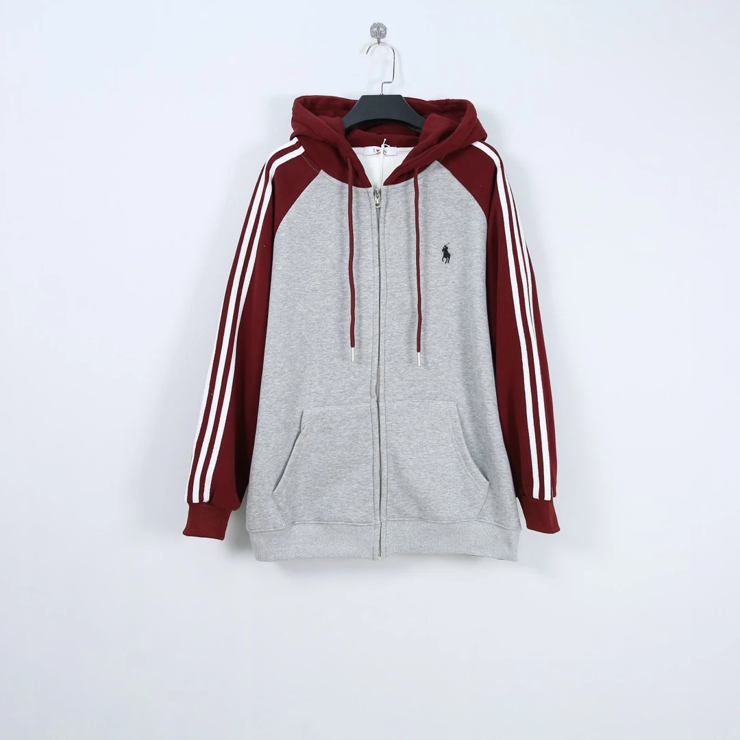 无品牌【吴姐定制】7005秋冬新款女士撞色时尚休闲潮流连帽卫衣