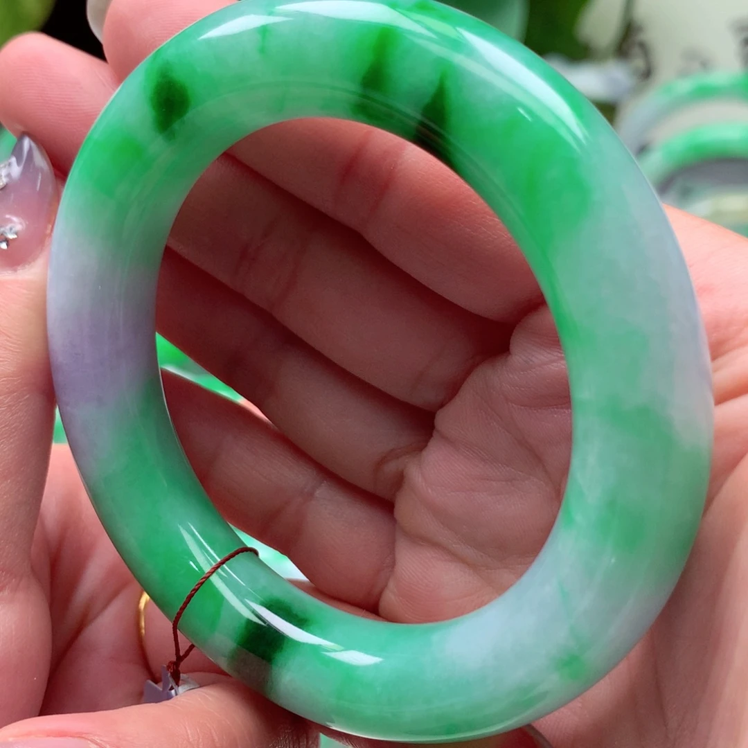 翡翠未镶嵌手镯56圈口