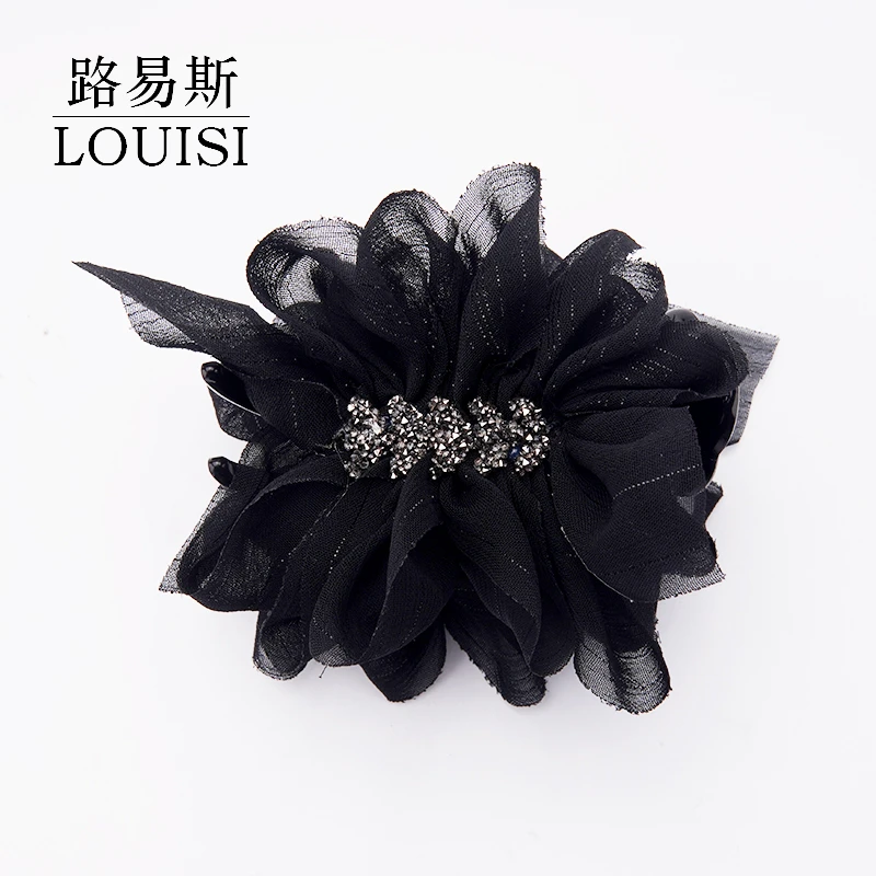 赫本王妃【山月】高级感轻奢时尚简约黑色丸子夹半扎发马尾夹MY1277