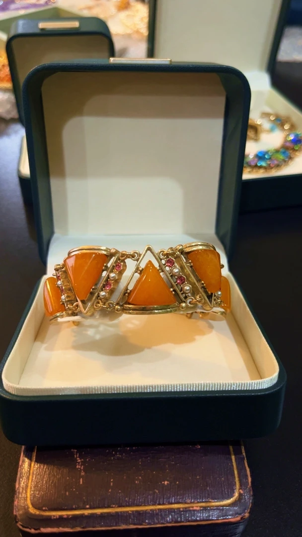 铜合金手链 【如懿小棠】复古宫廷风手链彩色金色首饰饰品