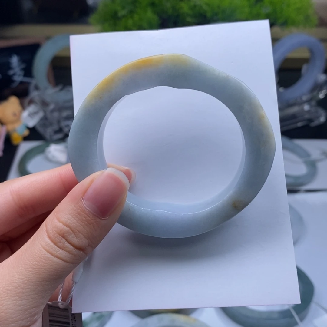 未镶嵌手镯定制翡翠黄翡蓝底贵妃