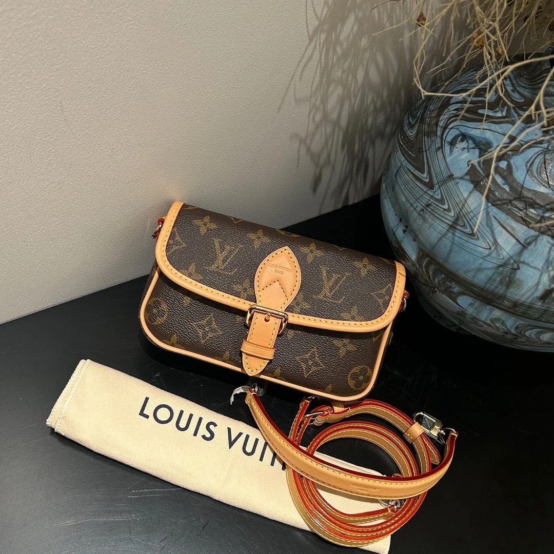未使用 LouisVuitton/路易威登 法棍nano老花单肩斜挎款18366700