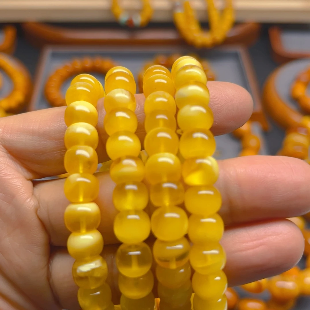 未镶嵌蜜蜡手链蜜蜡手串