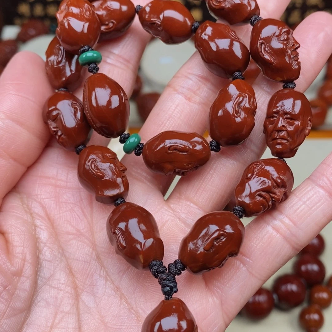 橄榄核把件S**.十八罗汉