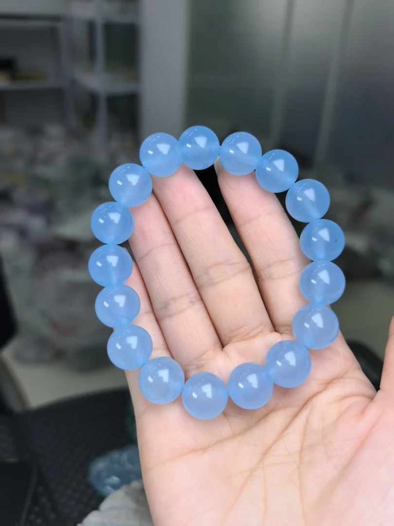 （聚宝严选）A350老蓝冰手串12妈妈款时尚精致精美百搭