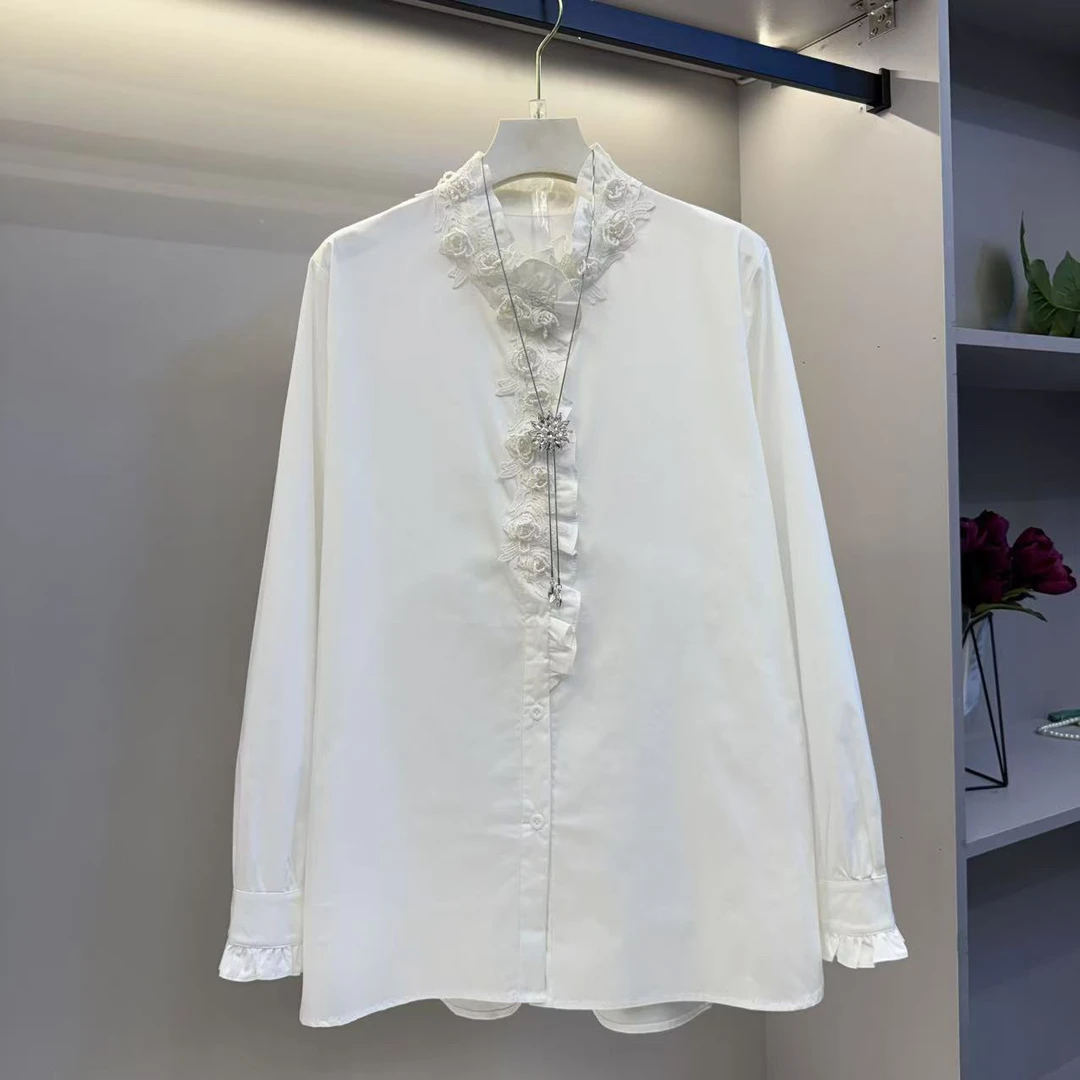 25年欧货新款遮肉显瘦百搭气质高雅女人衫