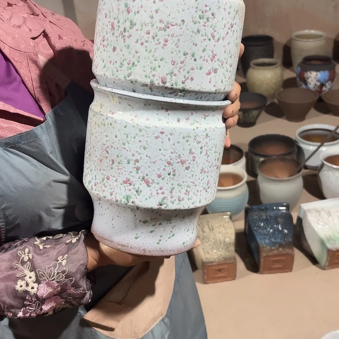 紫砂花盆口20高22