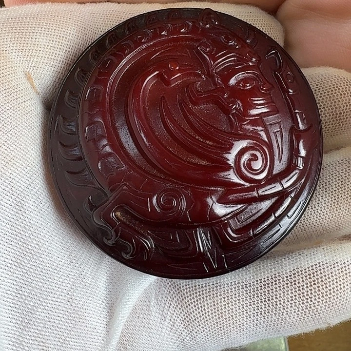 民***生和田玉未镶嵌挂件