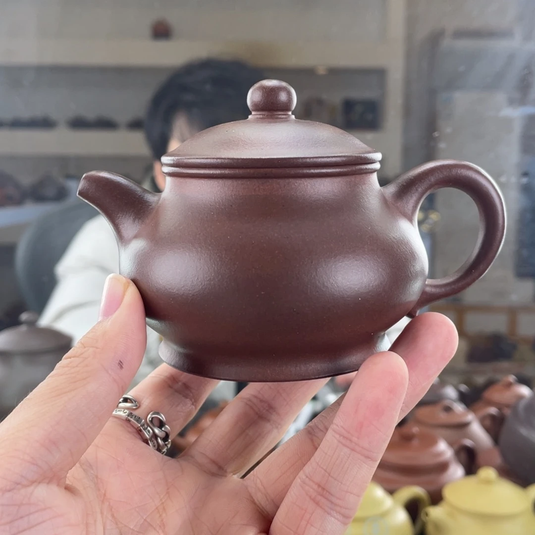 茶壶紫砂180cc老紫泥茶壶