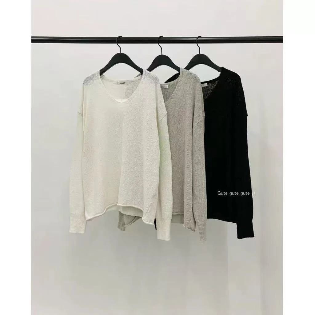 韩国夏新款薄款棉麻针织衫合集（NO退）