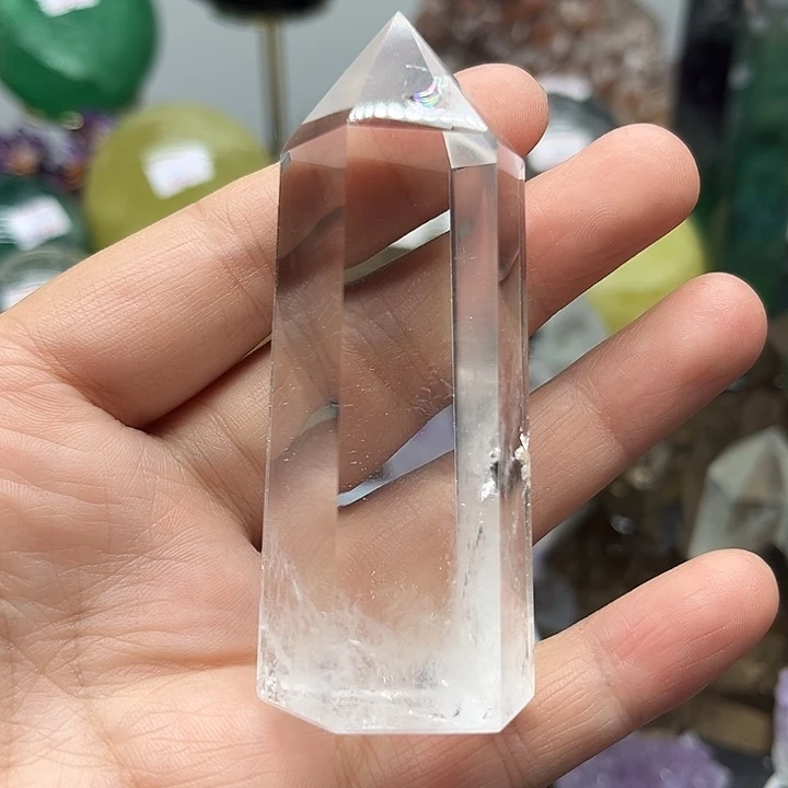 未镶嵌珠宝半成品水晶100克白水晶柱