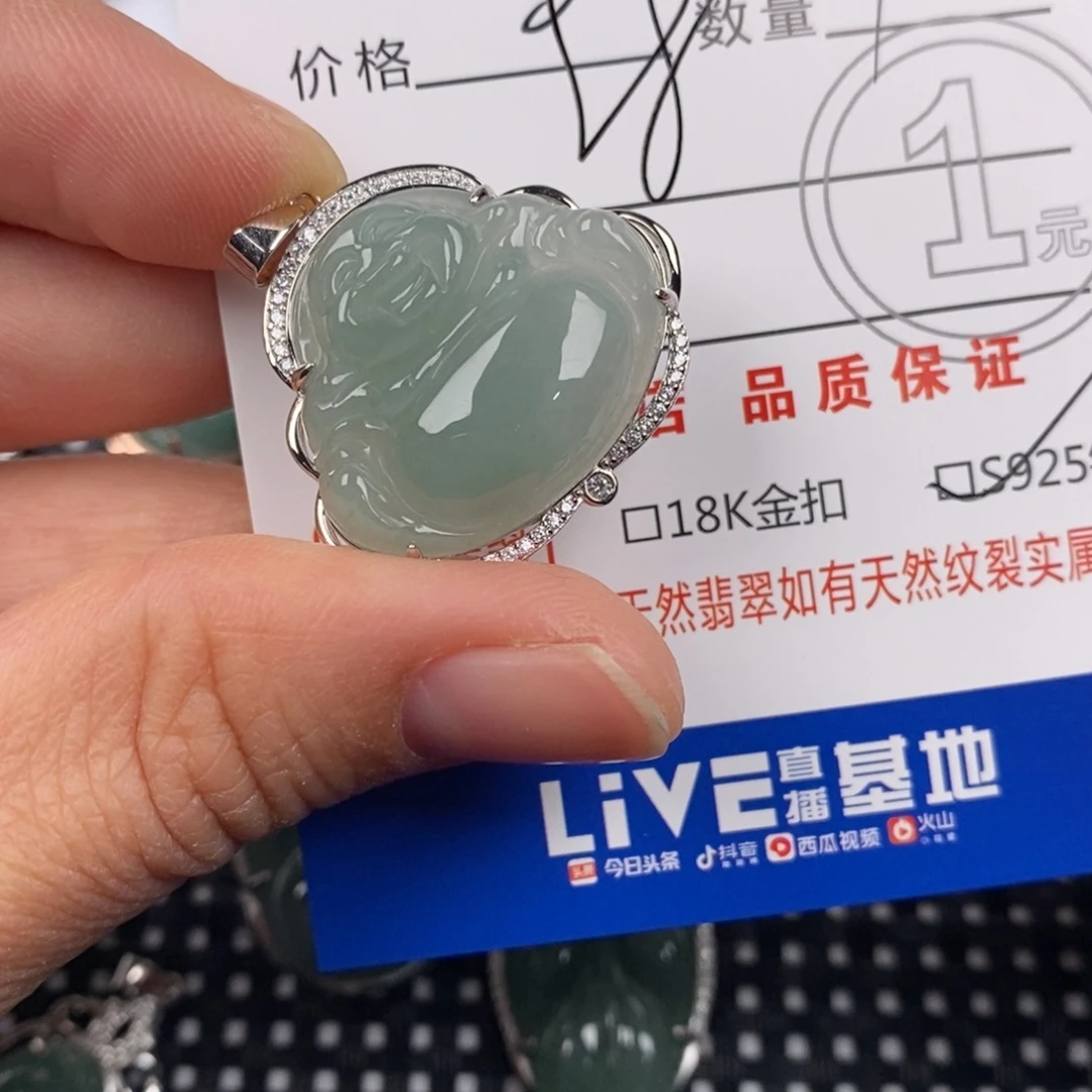 翡翠银S925镶嵌颈饰