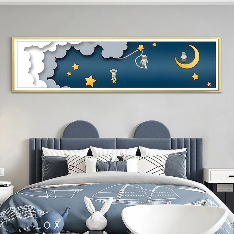 益师傅现代简约走廊过道儿童房挂画简约轻奢装饰画宇航员099