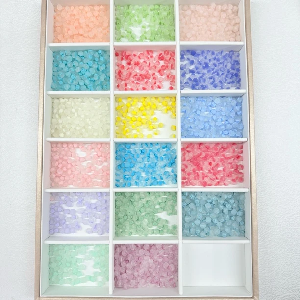 韩国胶定制款152 卡6各种效果隔珠通孔 DIY手工配件