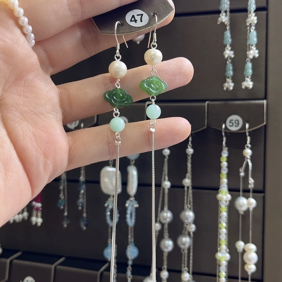 风***兰925银博雅手作S925纯银耳饰