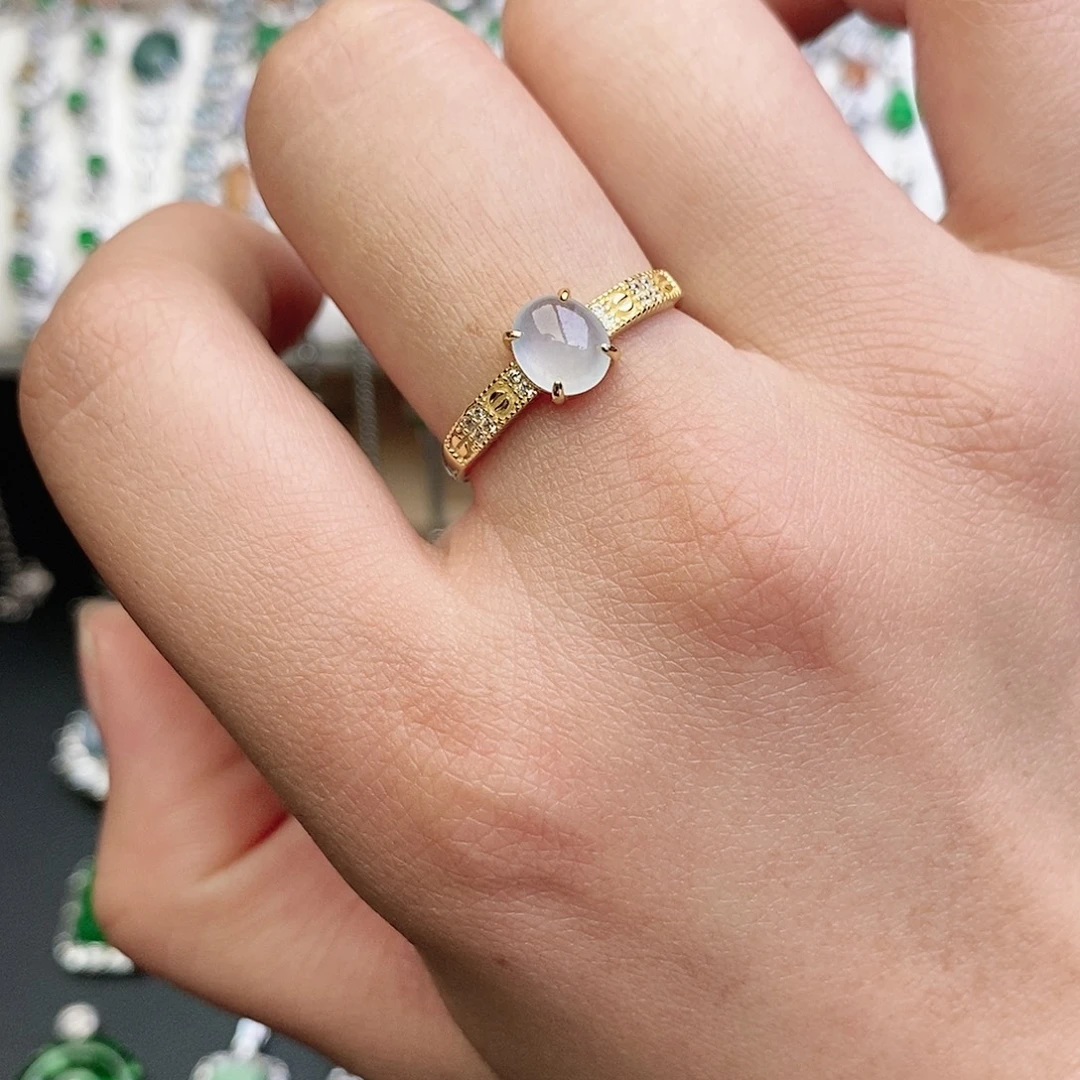 翡翠银S925镶嵌戒指