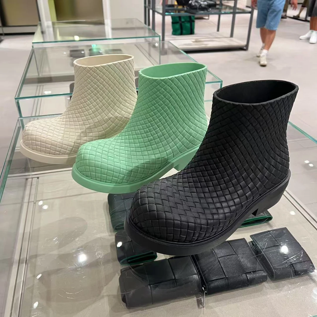 未使用 BOTTEGA VENETA/葆蝶家 /七七/男女同款增高橡胶靴