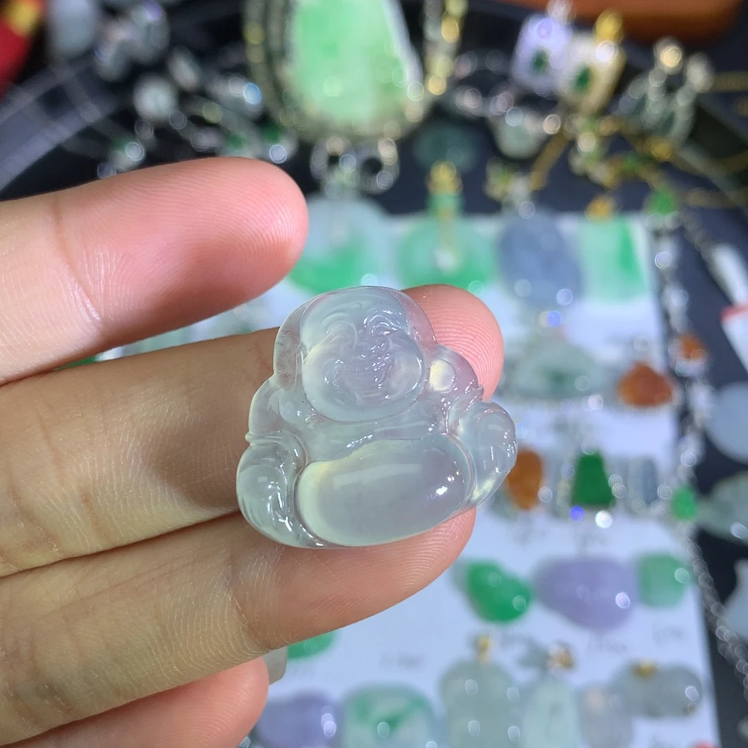 裸石翡翠冰种佛公