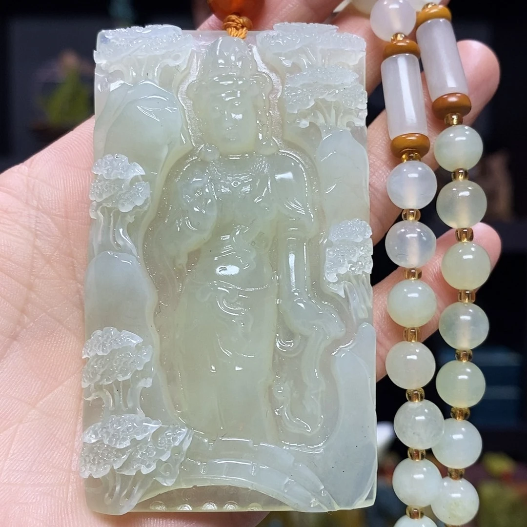 未镶嵌岫玉挂件吊坠