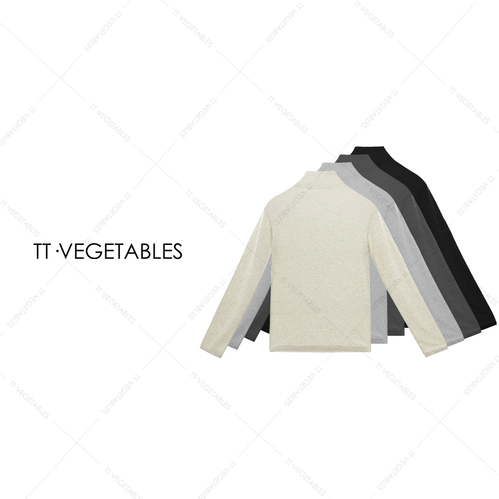 噢芬/小个子【松霜】山羊绒打底堆堆领潮流秋冬打底衫522227