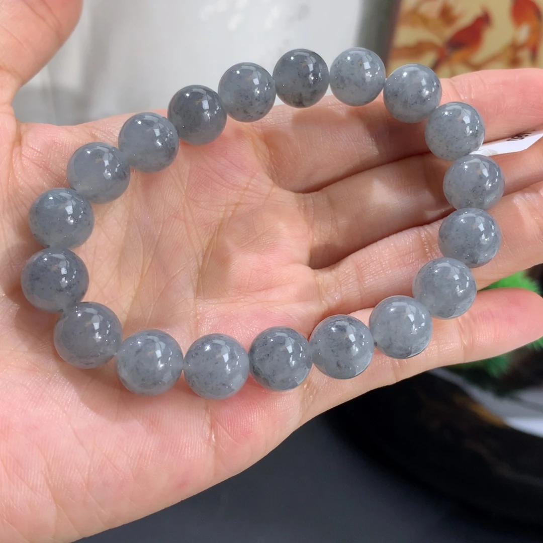 翡翠未镶嵌手串卡10胶润乌鸡手串