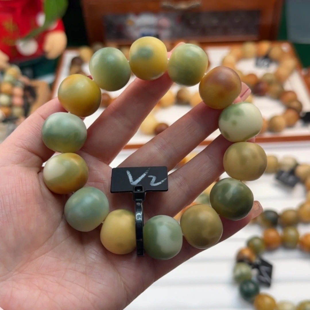 菩提根/象牙果手串卡19苹果干磨微瑕