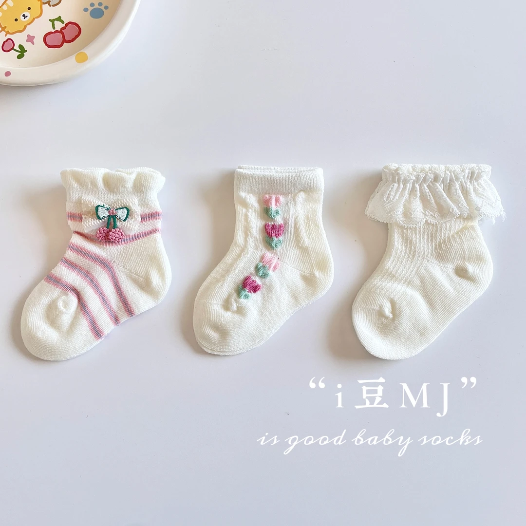 9726宝宝春夏季薄款a类网眼婴儿棉袜女童女童女孩夏季薄袜子