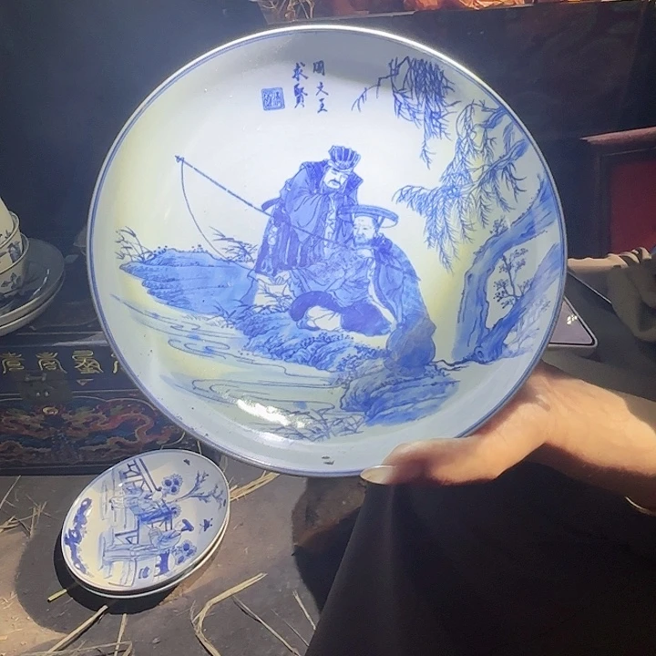 摆件景德镇高温陶瓷周文王