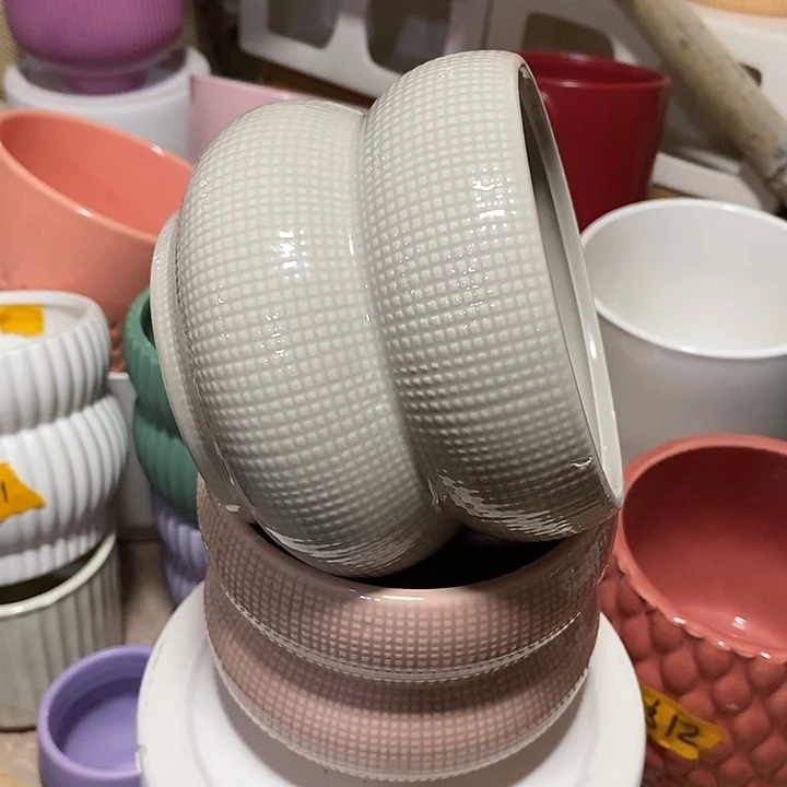 陶盆有孔 瑕疵针孔漏釉介意勿拍外口 11外高10