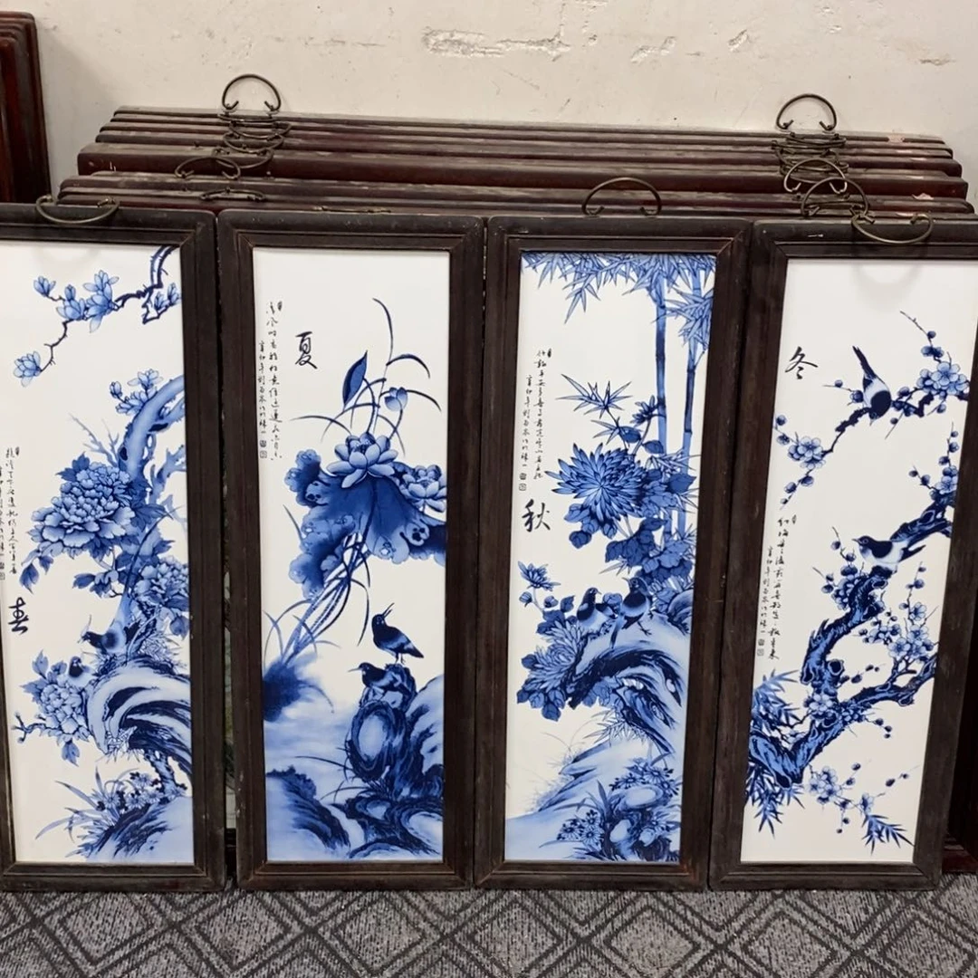 瓷片80*28*4景德镇瓷板画柴窑烧制