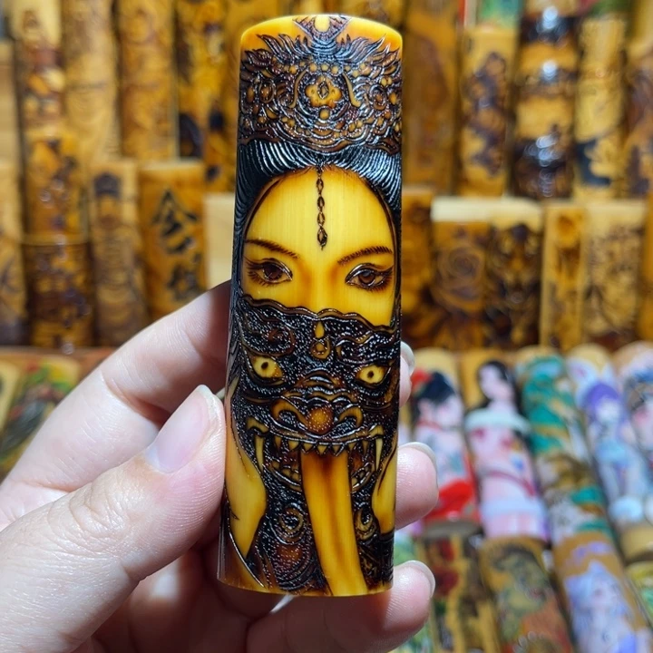 竹刀*哥实心竹文玩手把件