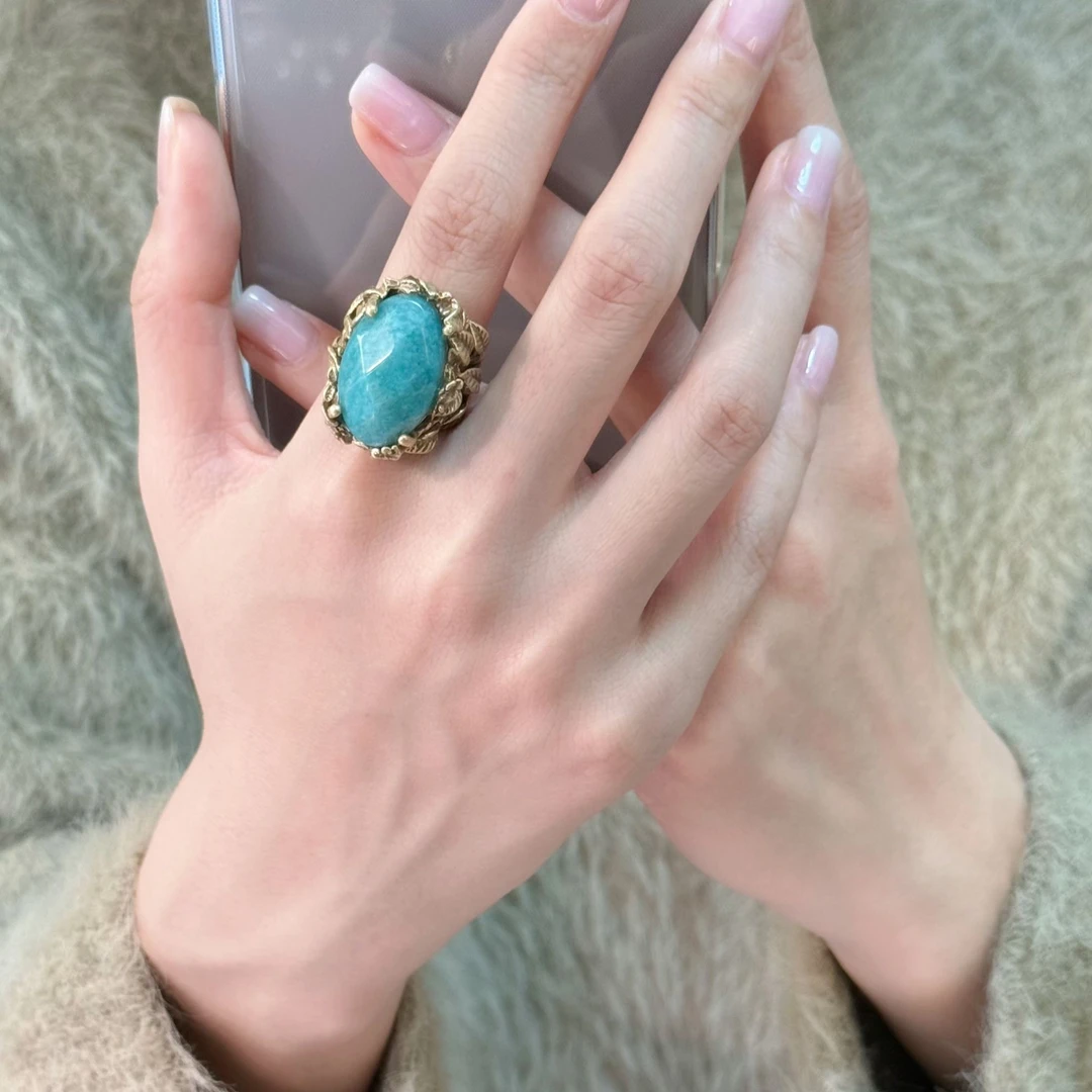 【然然王LA古藏】铜合金仿水晶戒指  铜合金戒指【WRR2154】