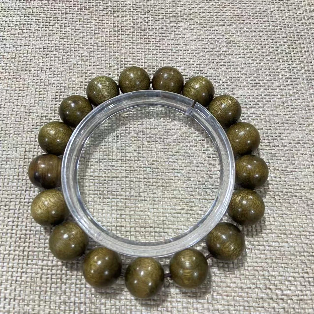 W373 乌金金丝楠木卡1.2圆珠单圈手串