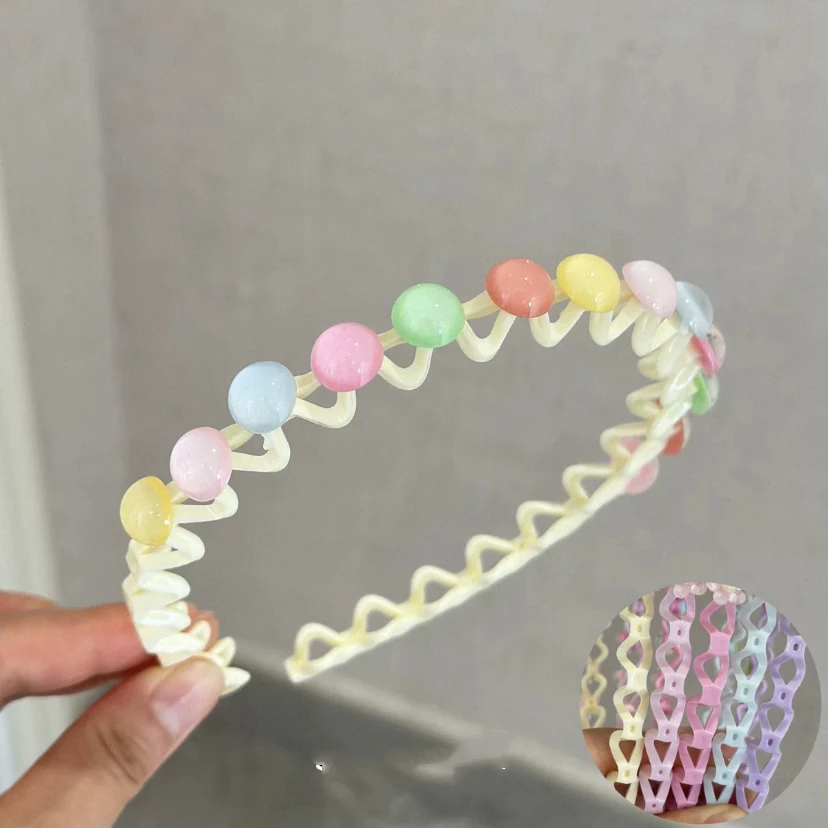 【SX-14266】发1个冰透圆点发箍发圈可爱女童儿童配饰发绳发饰